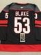 JSA COA JACKSON BLAKE Signed Autographed Carolina Hurricanes Hockey Jersey