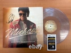 Jaafar Jackson Signed Autographed Clear Vinyl Michael Movie Soundtrack JSA COA