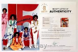 Jackson 5 Band Signed 8x10 Photo Michael Family Jackie Tito Jermaine Marlon Bas