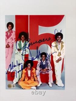 Jackson 5 Band Signed 8x10 Photo Michael Family Jackie Tito Jermaine Marlon Bas