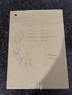 Jackson 5 Signed Call Times Sheet Michael Jackson Autograph PSA Certified Auto