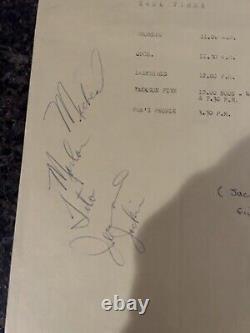 Jackson 5 Signed Call Times Sheet Michael Jackson Autograph PSA Certified Auto