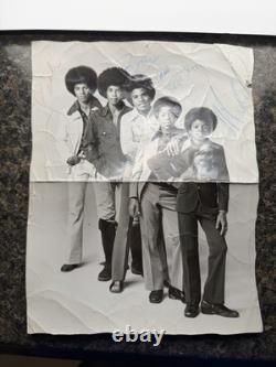 Jackson 5 Signed Photo PSA Certified Autograph Early Michael Jackson Auto Crease