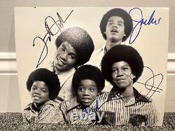Jackson 5 signed by4 JSA COA 8x10 Marlon Tito Jermaine Jackie No Michael Jackson