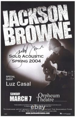 Jackson Browne 2004 concert tour signed autographed GIG poster JSA authenticity