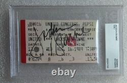 Jackson Browne Signed Beckett Bas Coa Autographed Slabbed Ticket Stub Certified