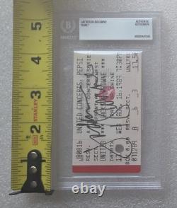 Jackson Browne Signed Beckett Bas Coa Autographed Slabbed Ticket Stub Certified