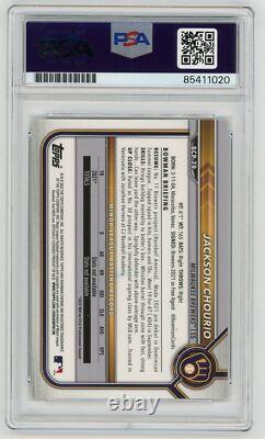 Jackson Chourio Brewers Signed Autographed 2022 1st Bowman #BP-79 PSA/DNA GEM 10