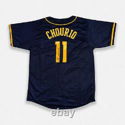 Jackson Chourio Brewers Signed Autographed Full Name Pro Style Jersey JSA COA