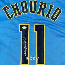 Jackson Chourio Signed Autographed Brewers Light Blue Pro Style Jersey JSA COA