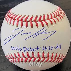 Jackson Holliday Autographed OMLB Baseball with MLB Debut 041024 Inscription