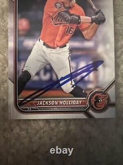 Jackson Holliday Signed 2022 Bowman Draft Card Baltimore Orioles BD-168 MLB #1