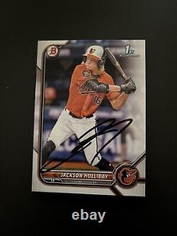 Jackson Holliday Signed Autographed 1st Bowman Paper
