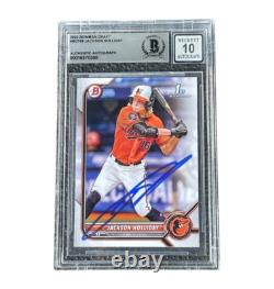 Jackson Holliday Signed Autographed 2022 Bowman Draft 1st Bowman Card BGS 10