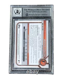 Jackson Holliday Signed Autographed 2022 Bowman Draft 1st Bowman Card BGS 10