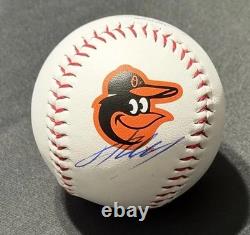Jackson Holliday Signed Autographed Baltimore Orioles OMLB Logo Baseball WithCOA