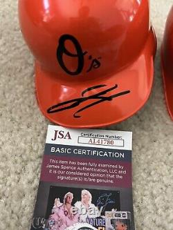 Jackson Holliday Signed Baltimore Orioles Chrome Mini Helmet Autograph Jsa Coa