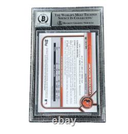 Jackson Holliday Signed Card Autographed'22 Bowman Draft 1st Bowman Card BGS 10