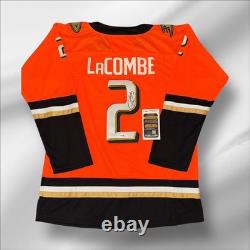 Jackson Lacombe Ducks Signed/ Autographed Custom Jersey Jsa Coa Nice