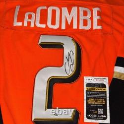 Jackson Lacombe Ducks Signed/ Autographed Custom Jersey Jsa Coa Nice