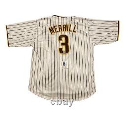 Jackson Merrill Signed Jersey San Diego Padres Autographed Auto Beckett XL