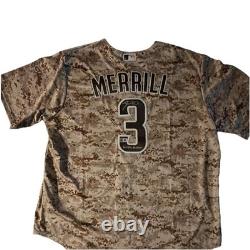 Jackson Merrill Signed Padres Nike Camo Jersey For The Marines Beckett BAS