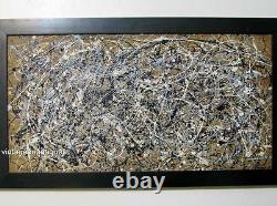 Jackson Pollock Abstract Modernist Drip-style Painting Signed Pollock'48