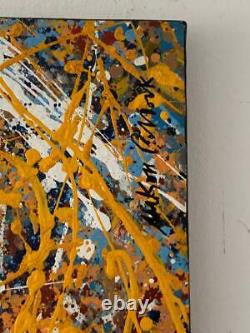 Jackson Pollock oil on canvas painting signed & stamped