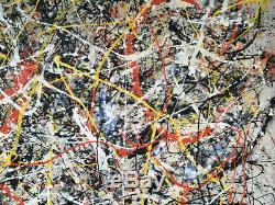 Jackson Pollock painting VERY LARGE Abstract Expressionist Painting