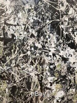 Jackson Pollock painting on paper FRAMED