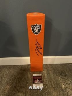 Jackson Powers-johnson Signed Vegas Raiders Touchdown Pylon Jsa Coa Autographed
