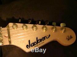 Jackson USA Pc-1 Phil Collen Signed Electric Guitar Def Leppard Satin Au Natural