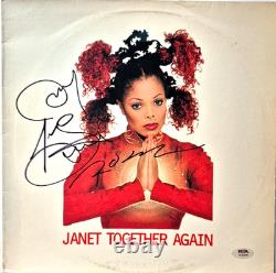 Janet Jackson Signed Autographed Together Again Album Cover Vinyl Rare Psa Coa