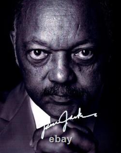 Jesse Jackson Dramatic Close Up Signed Autographed Photo Authentic 8X10 COA