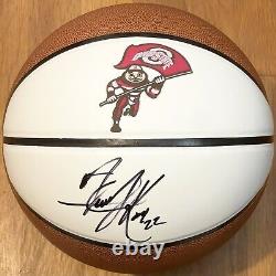 Jim Jackson Signed Autographed Ohio State Buckeyes Logo Basketball JSA COA