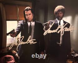 John Travolta, Samuel L. Jackson Signed 8x10 Authentic Autograph withCOA Cert