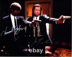 John Travolta Samuel L Jackson signed 11x14 Picture Photo autographed with COA