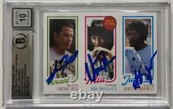 John Travolta Uma Thurman Samuel Jackson Signed Card Beckett Witnessed Auto 10
