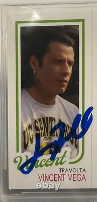 John Travolta Uma Thurman Samuel Jackson Signed Card Beckett Witnessed Auto 10