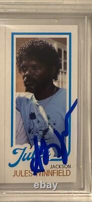 John Travolta Uma Thurman Samuel Jackson Signed Card Beckett Witnessed Auto 10