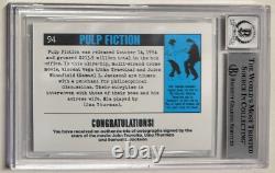 John Travolta Uma Thurman Samuel Jackson Signed Card Beckett Witnessed Auto 10