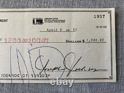 Joseph Jackson-signed cheque/check, dated April 8 1985, Michael Jackson's father