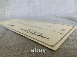 Joseph Jackson-signed cheque/check, dated April 8 1985, Michael Jackson's father