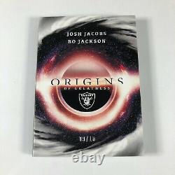 Josh Jacobs Bo Jackson 2021 Panini Origins Of Greatness Booklet #09/10 Dual Auto