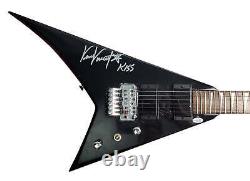 KISS Vinnie Vincent Autographed Signed Jackson Flying V Guitar ACOA
