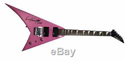 KISS Vinnie Vincent Autographed Signed Jackson Pink Flying V Guitar ACOA