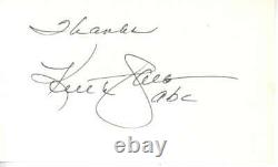 Keith Jackson Signed Autographed 3x5 Index Card ABC Beckett BAS