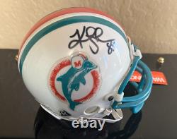 Keith Jackson Signed Autographed Riddell MIAMI DOLPHINS Mini Helmet