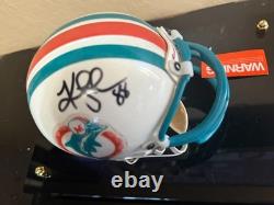 Keith Jackson Signed Autographed Riddell MIAMI DOLPHINS Mini Helmet