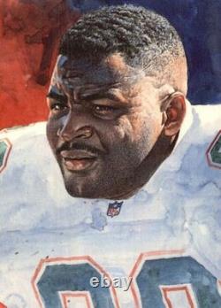 Keith Jackson Signed Autographed Riddell MIAMI DOLPHINS Mini Helmet